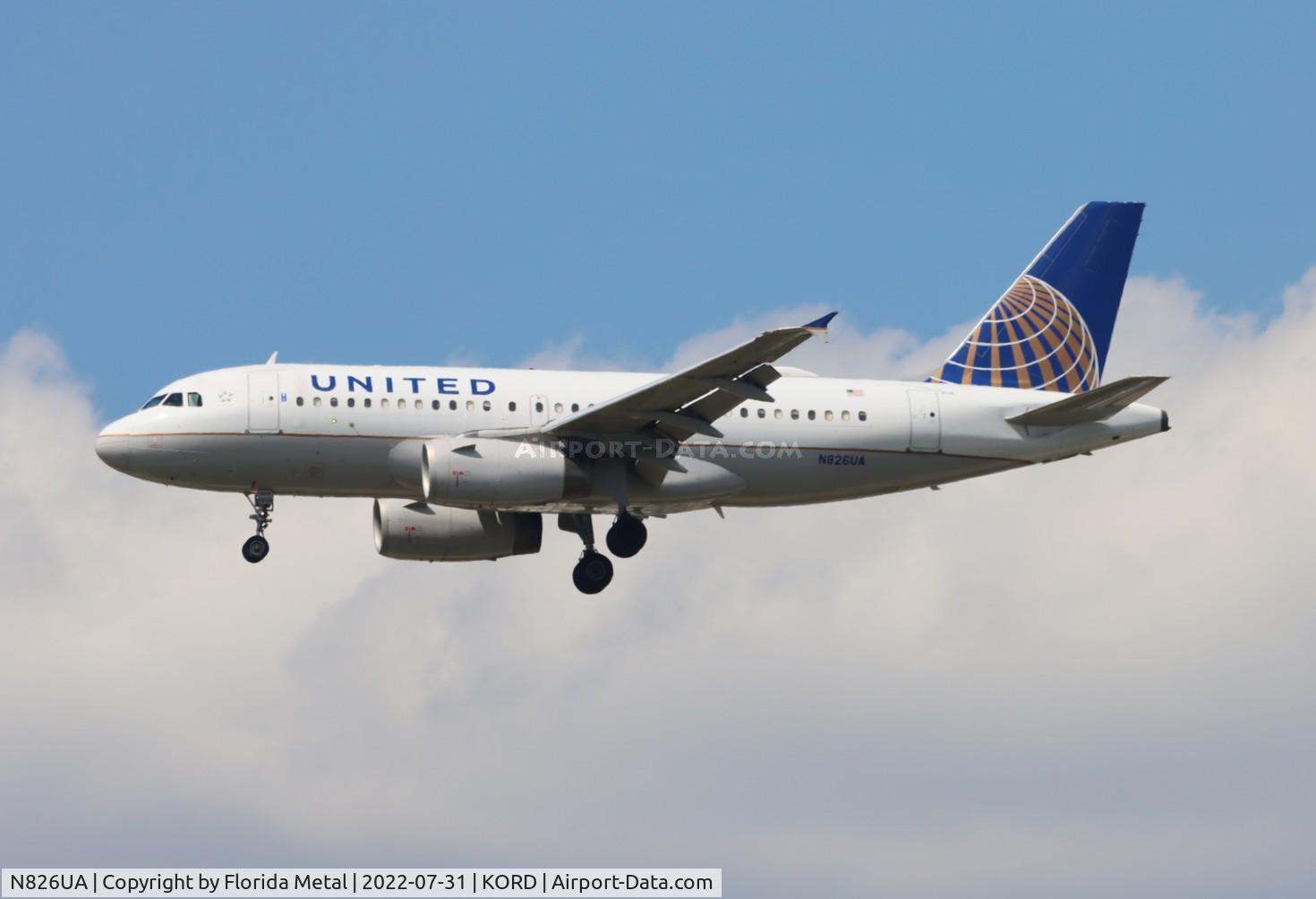 N826UA, 1999 Airbus A319-131 C/N 989, ORD 2022