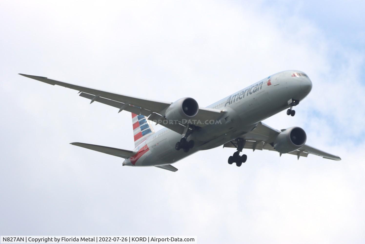 N827AN, 2017 Boeing 787-9 Dreamliner Dreamliner C/N 40647, ORD 2022