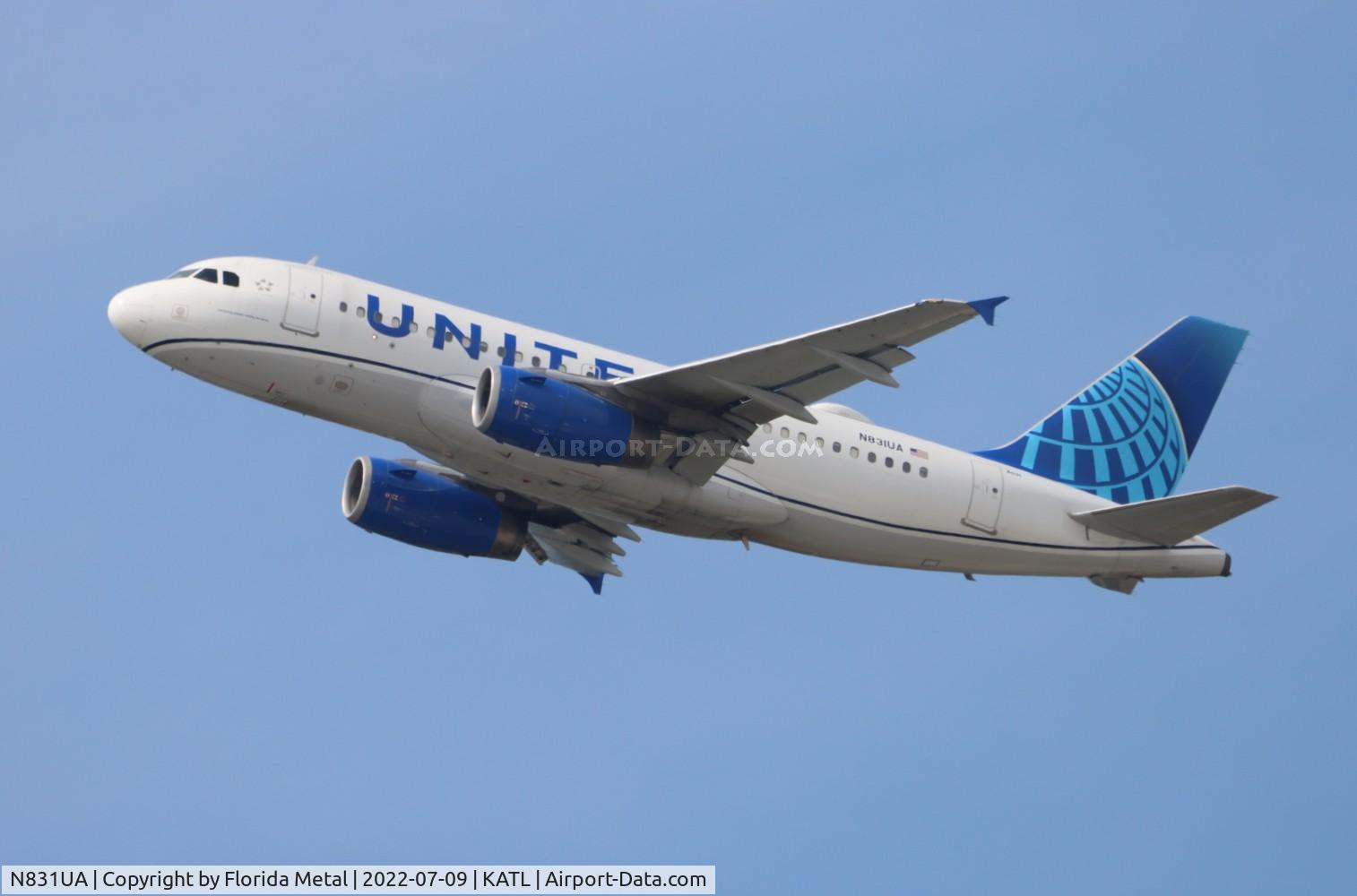N831UA, 2000 Airbus A319-131 C/N 1291, ATL 2022