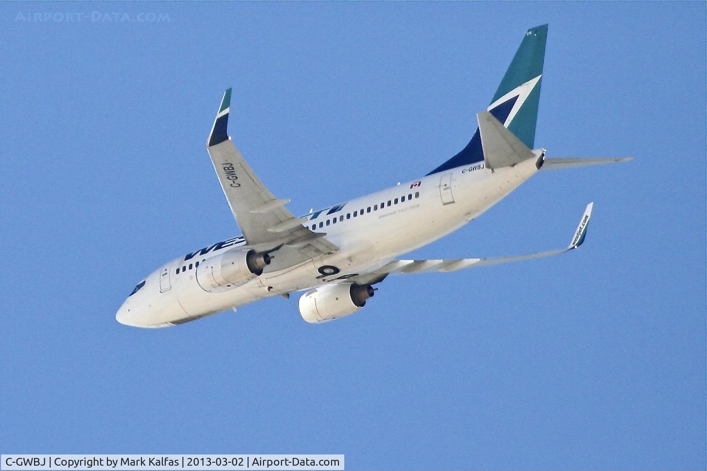 C-GWBJ, 2003 Boeing 737-7CT C/N 32754, WestJet Boeing 737-7CT, C-GWBJ an approach to 31L at PSP