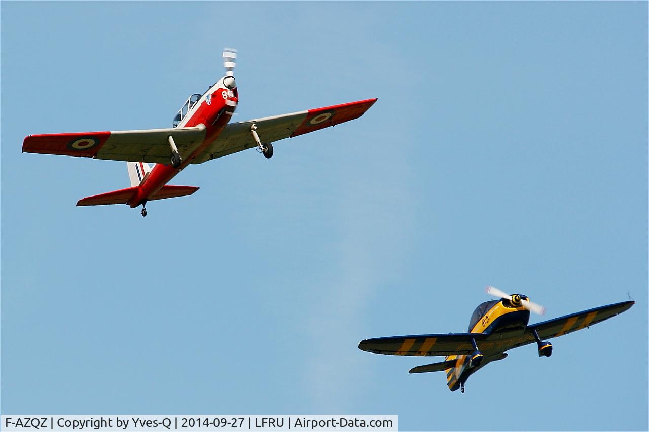 F-AZQZ, 1953 De Havilland DHC-1 Chipmunk T.10 C/N C1/0916, De Havilland DHC-1 Chipmunk T.10, On display, Morlaix-Ploujean airport (LFRU-MXN) air show 2014