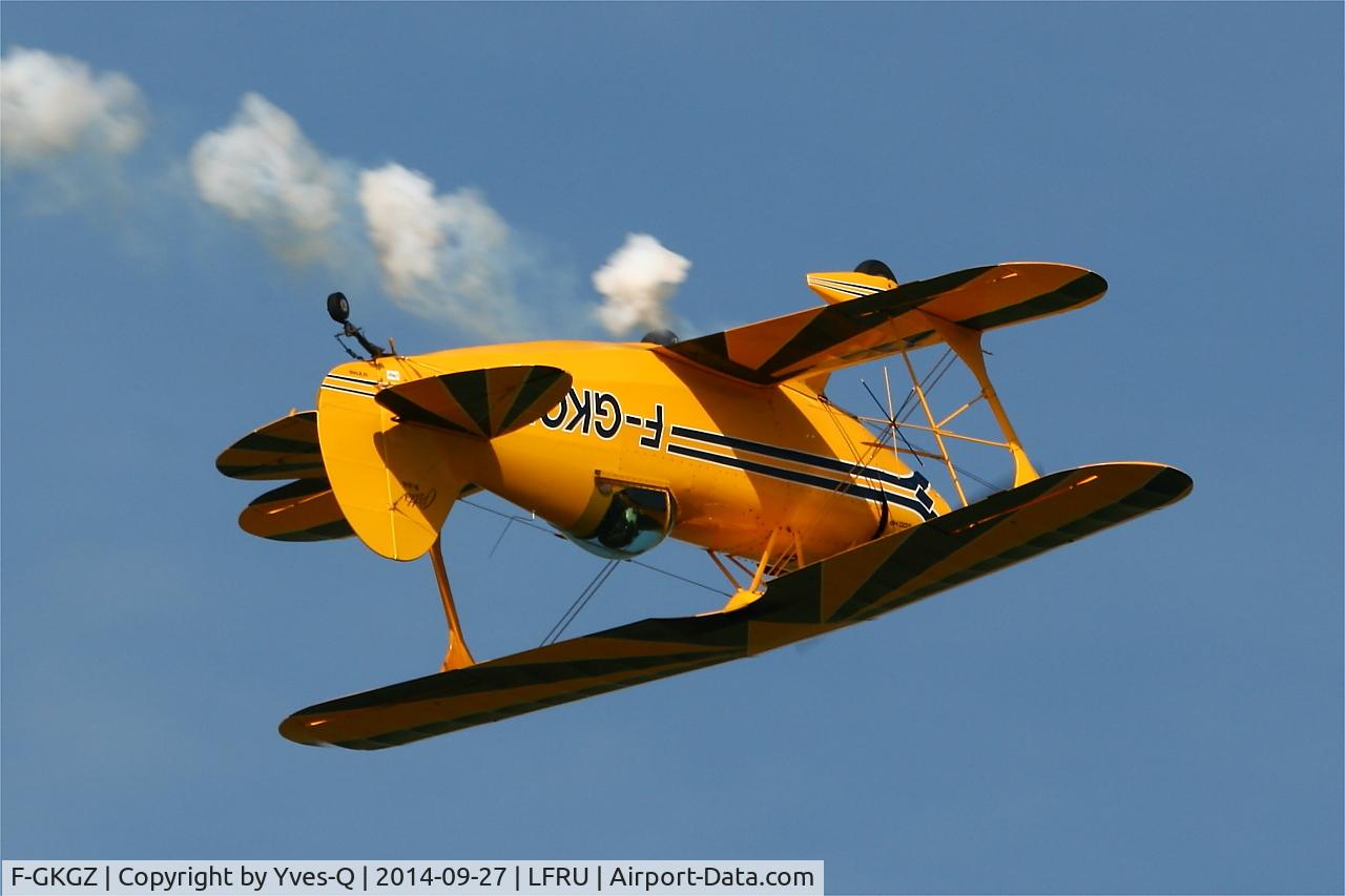 F-GKGZ, 1977 Pitts S-2A Special C/N 2149, Pitts S-2A Special, Solo display, Morlaix-Ploujean airport (LFRU-MXN) air show in september 2014
