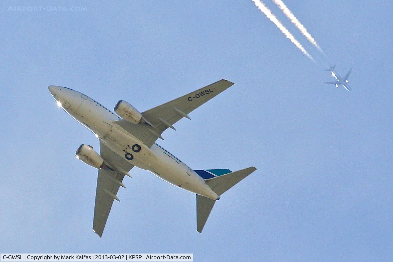 C-GWSL, 2006 Boeing 737-6CT C/N 34633, WestJest Boeing 737-6CT, C-GWSL on approach to PSP