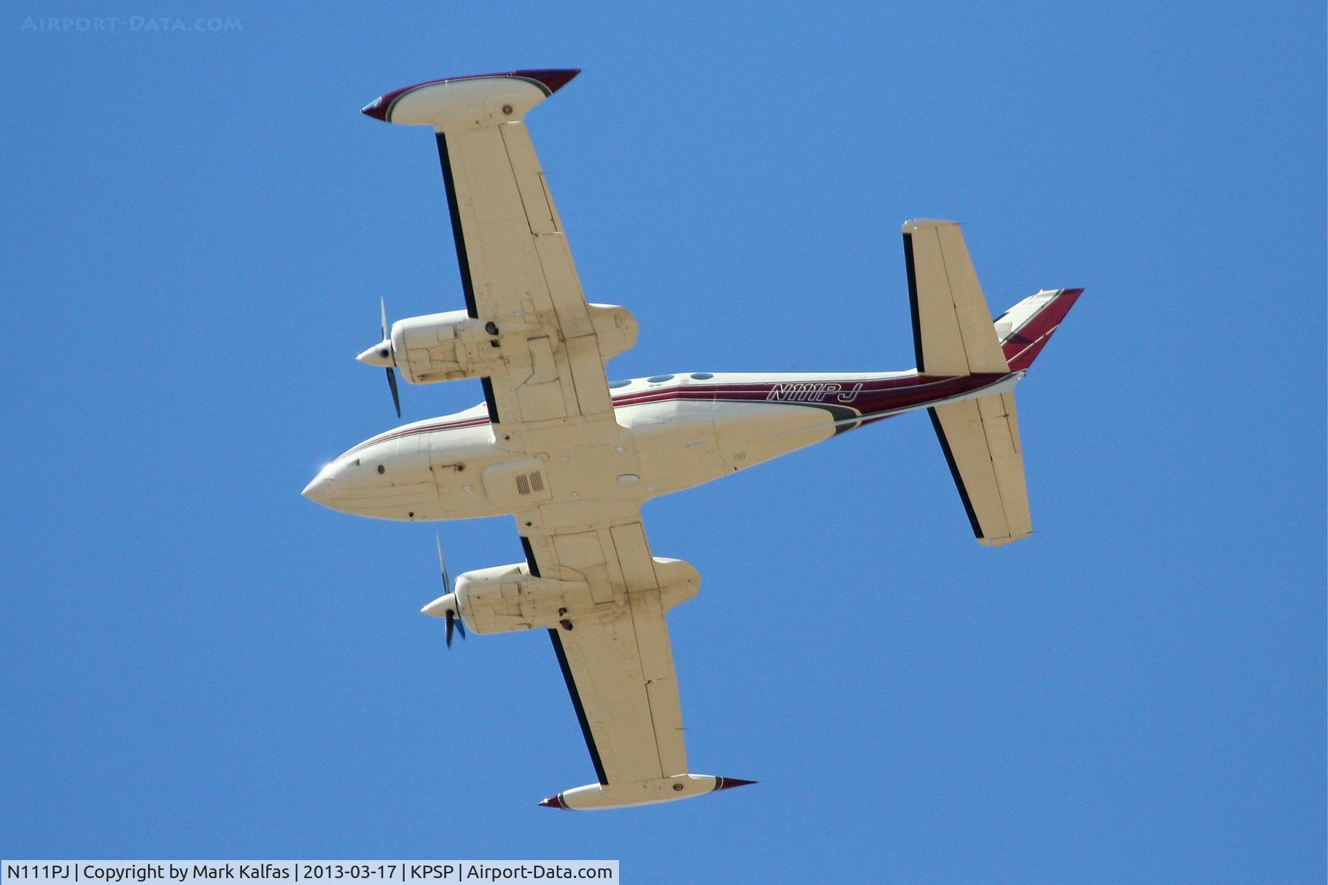 N111PJ, 1981 Cessna 340A C/N 340A1234, 1981 CESSNA 340A, N111PJ on approach to Palm Springs, CA