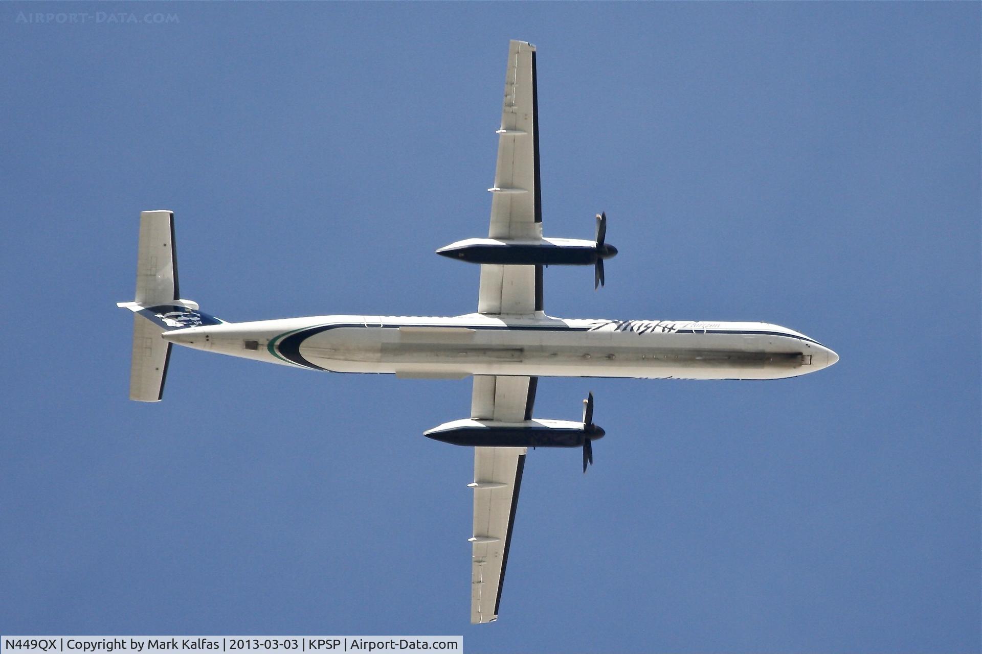 N449QX, 2012 Bombardier DHC-8-402 Dash 8 C/N 4410, Horizon /Alaska Bombardier DHC-8-402, N449QX on approach to PSPPSP
