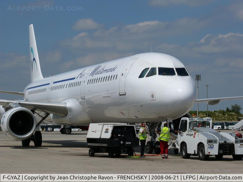 F-GYAZ, 1994 Airbus A321-111 C/N 519, Air Mediterranée, CDG Terminal T3