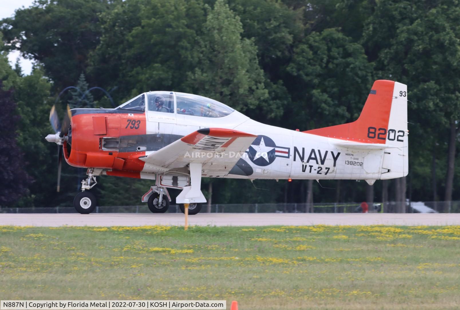 N887N, 1955 North American T-28B Trojan C/N 200-273 (138202), OSH 2022