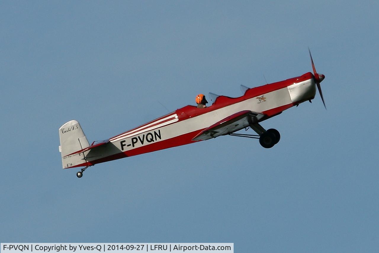 F-PVQN, 1970 Druine D-5 C/N 09, Druine D-5, On display, Morlaix-Ploujean airport (LFRU-MXN) air show in september 2014