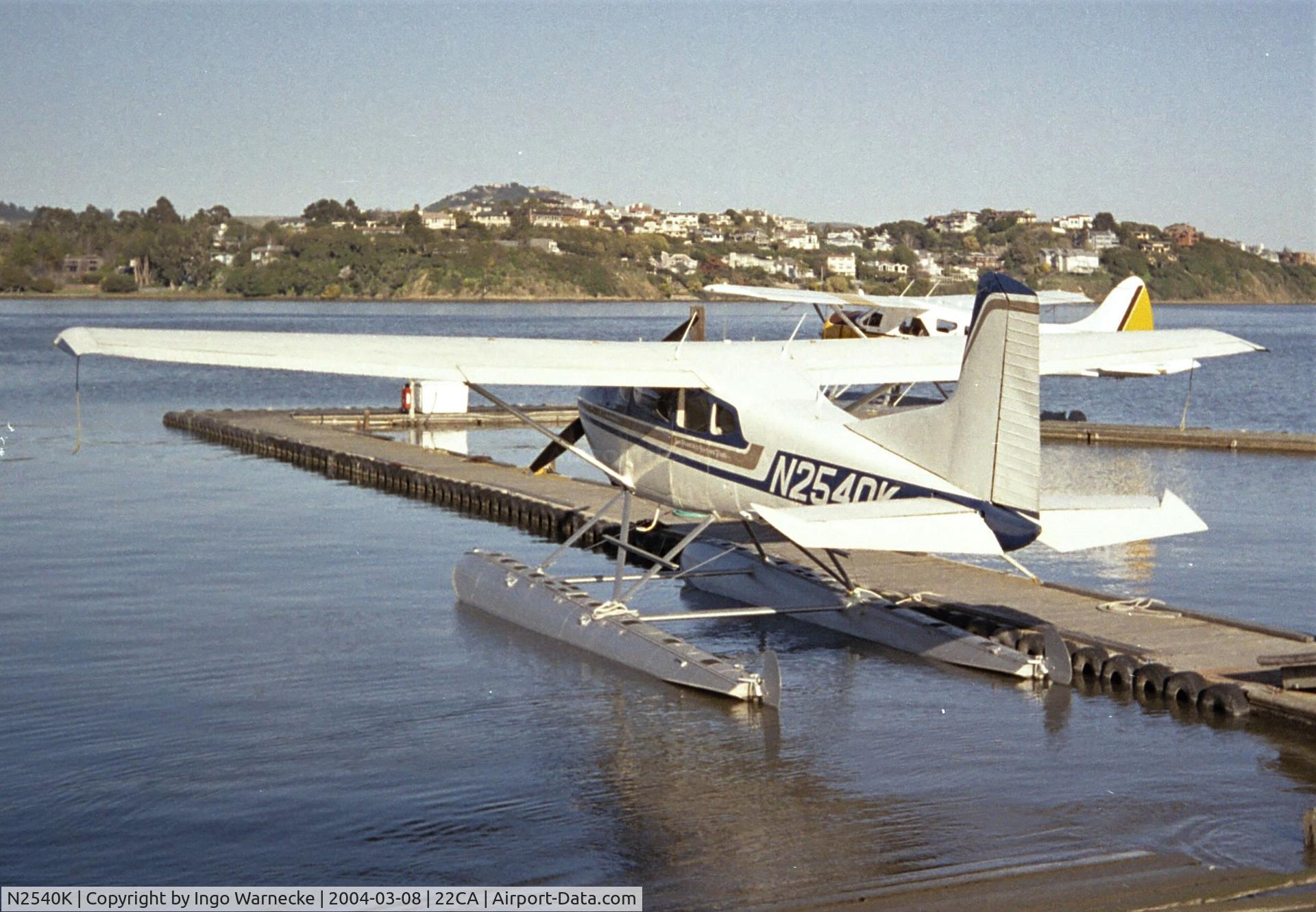 N2540K, 1978 Cessna 180K Skywagon C/N 18052980, Cessna 180K Skywagon on floats at Commodore Center seaplane base, Sausalito CA