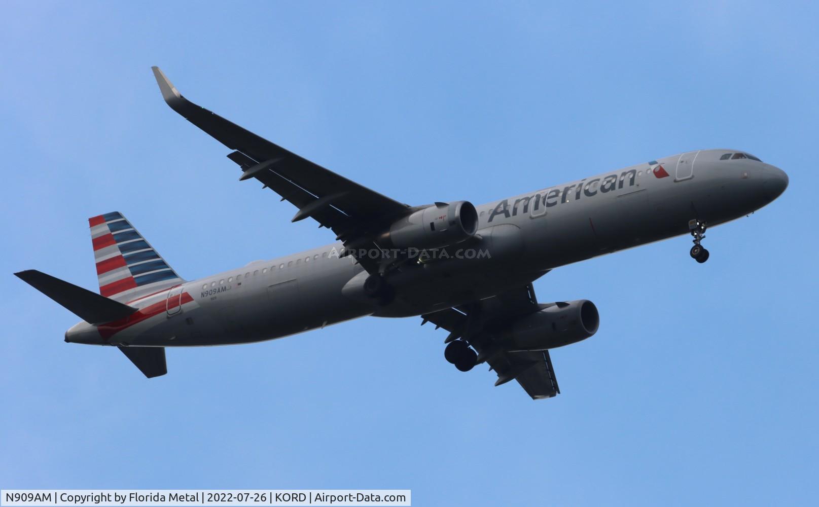 N909AM, 2017 Airbus A321-231SL C/N 7756, ORD 2022