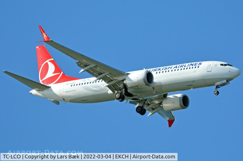 TC-LCO, Boeing 737-8 MAX C/N 60057, RWY04L from Kongelundsfortet