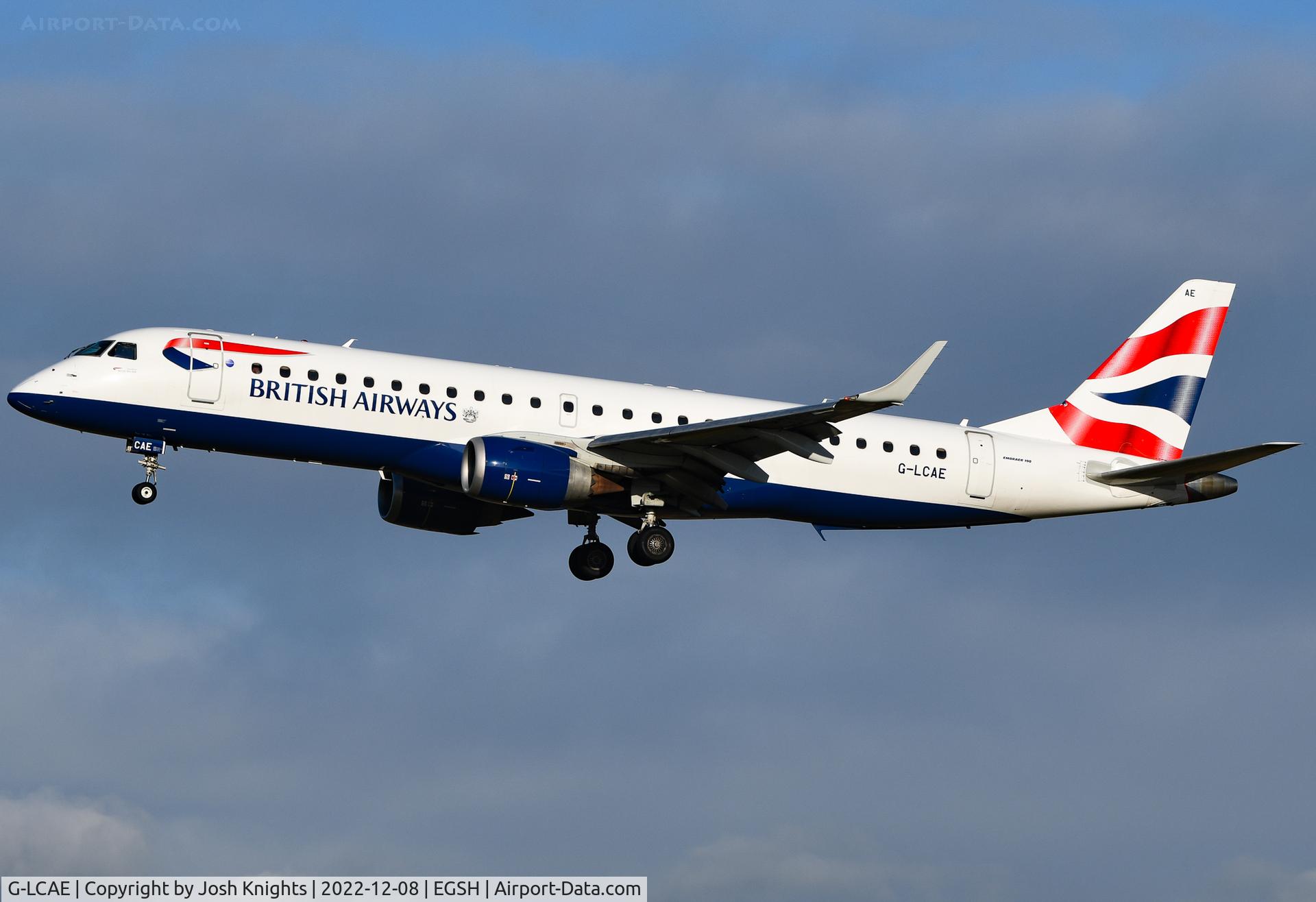 G-LCAE, 2012 Embraer ERJ 190-100LR C/N 19000539, Arriving For Crew Training.
