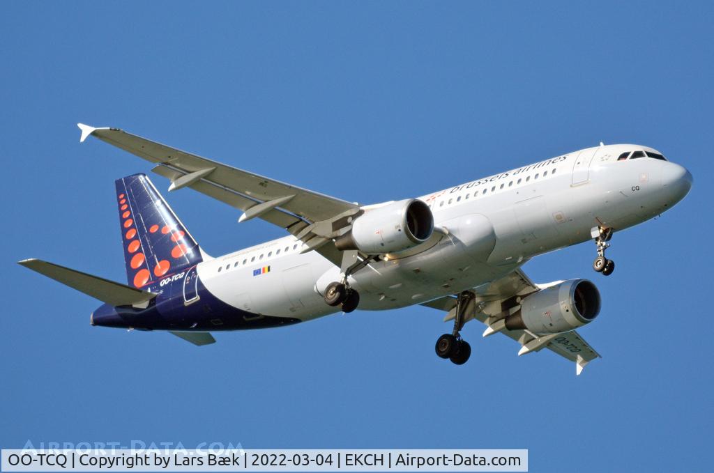 OO-TCQ, 2003 Airbus A320-214 C/N 2114, RWY04L from Kongelundsfortet