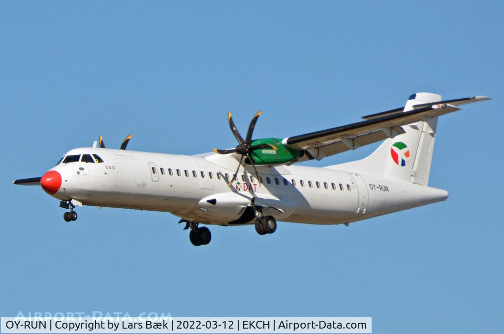 OY-RUN, 2018 ATR 72-600 (72-212A) C/N 1519, RWY22L