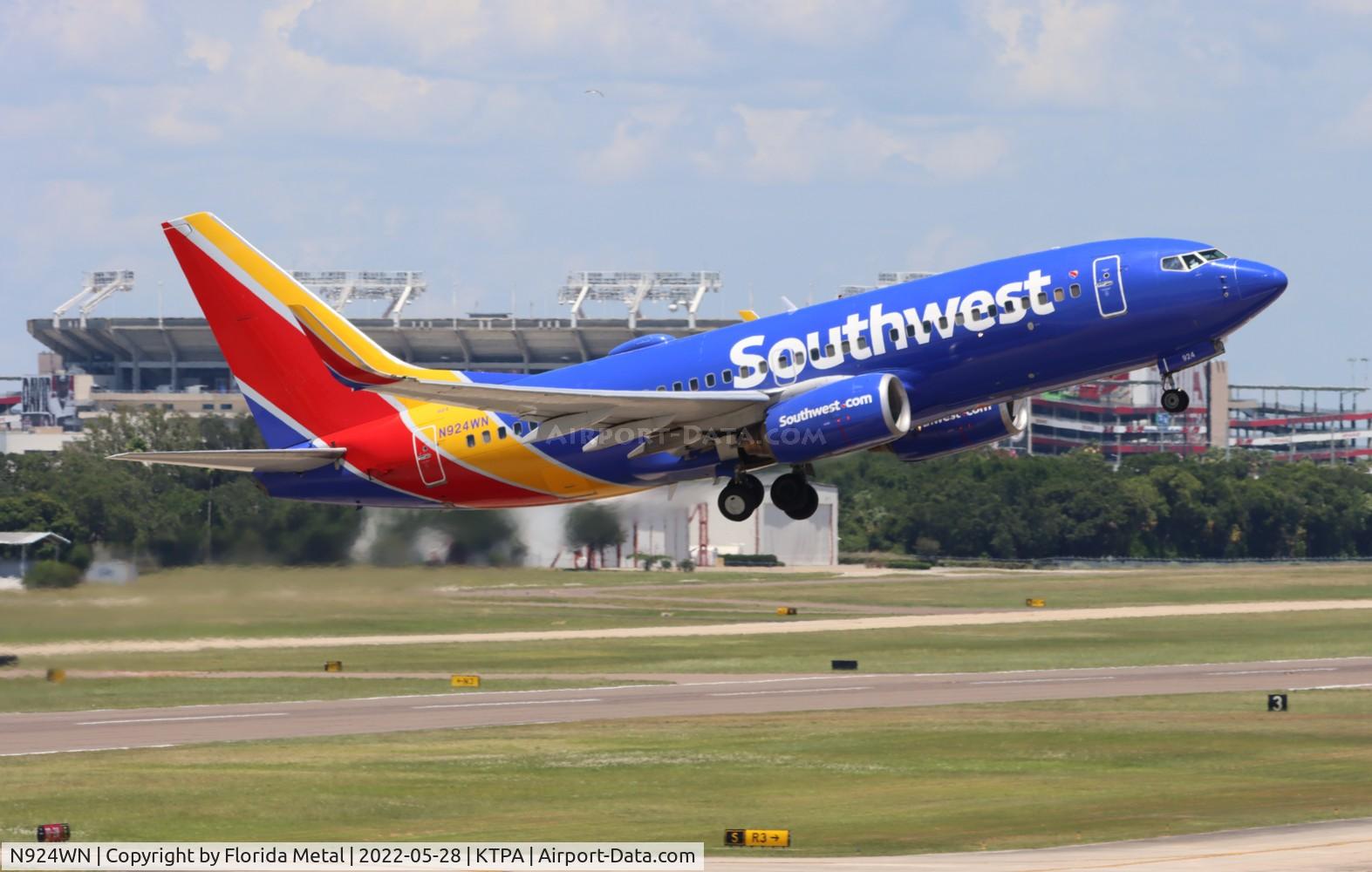 N924WN, 2008 Boeing 737-7H4 C/N 36628, TPA 2022