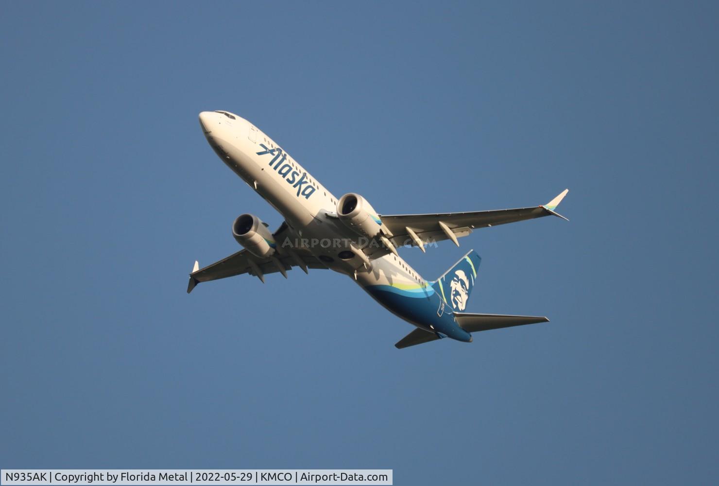 N935AK, 2022 Boeing 737-9 MAX C/N 44077, MCO 2022