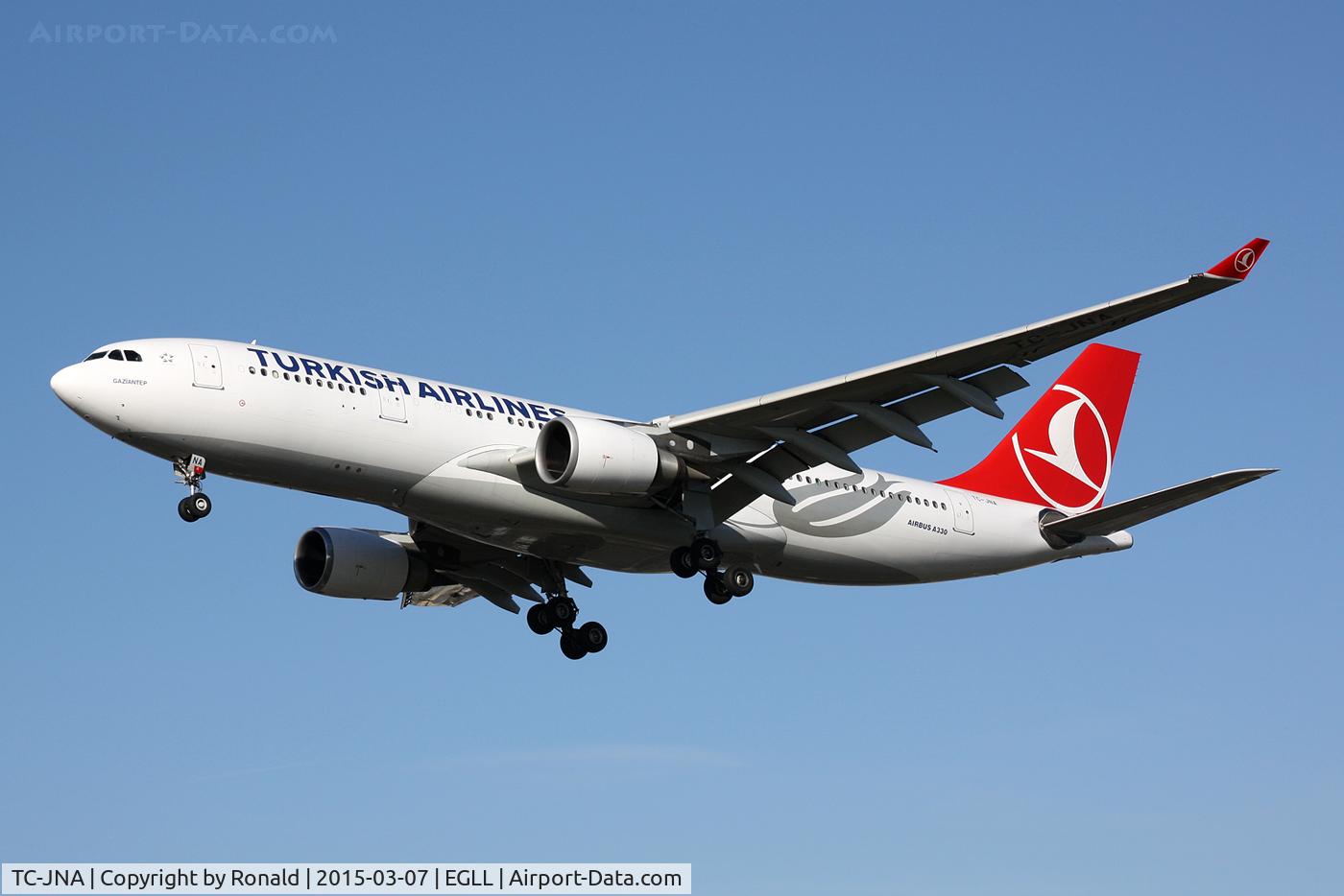 TC-JNA, 2005 Airbus A330-203 C/N 697, at lhr