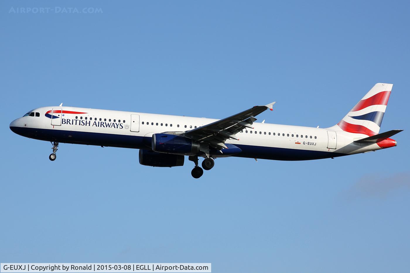 G-EUXJ, 2007 Airbus A321-231 C/N 3081, at lhr