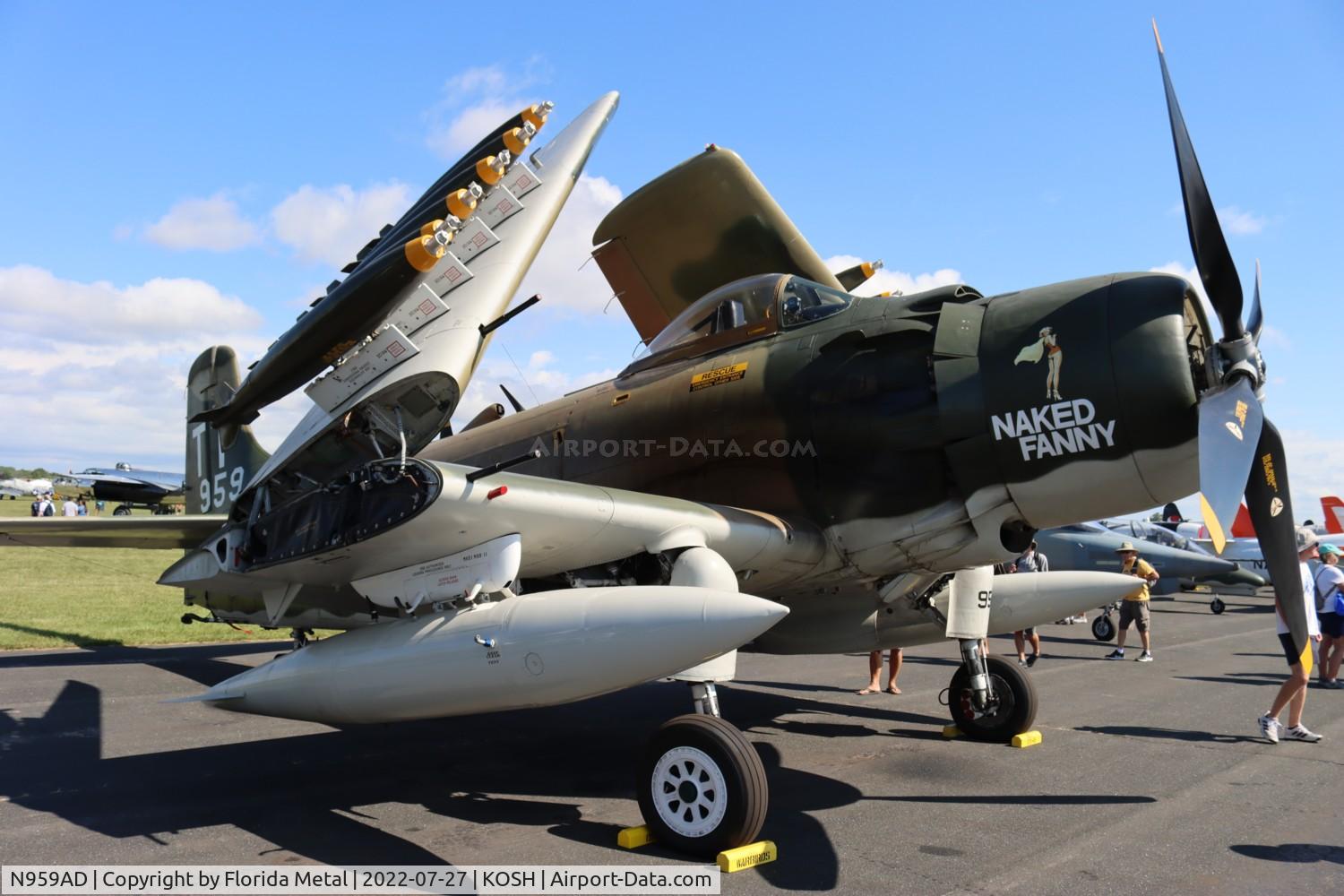N959AD, Douglas A-1D Skyraider (AD-4NA) C/N 7759, OSH 2022