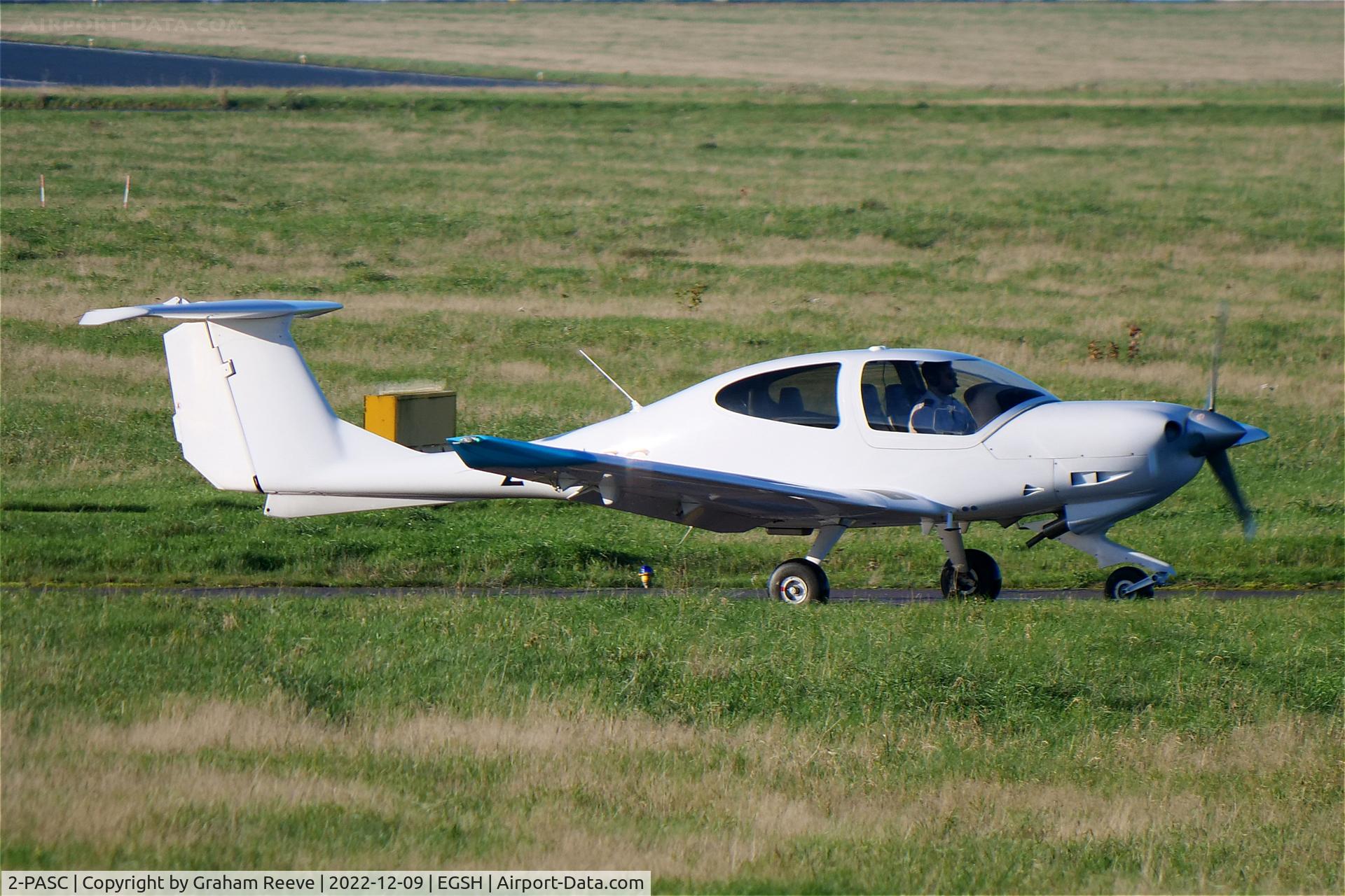 2-PASC, Diamond DA-40D Diamond Star C/N D4.286, Departing from Norwich.