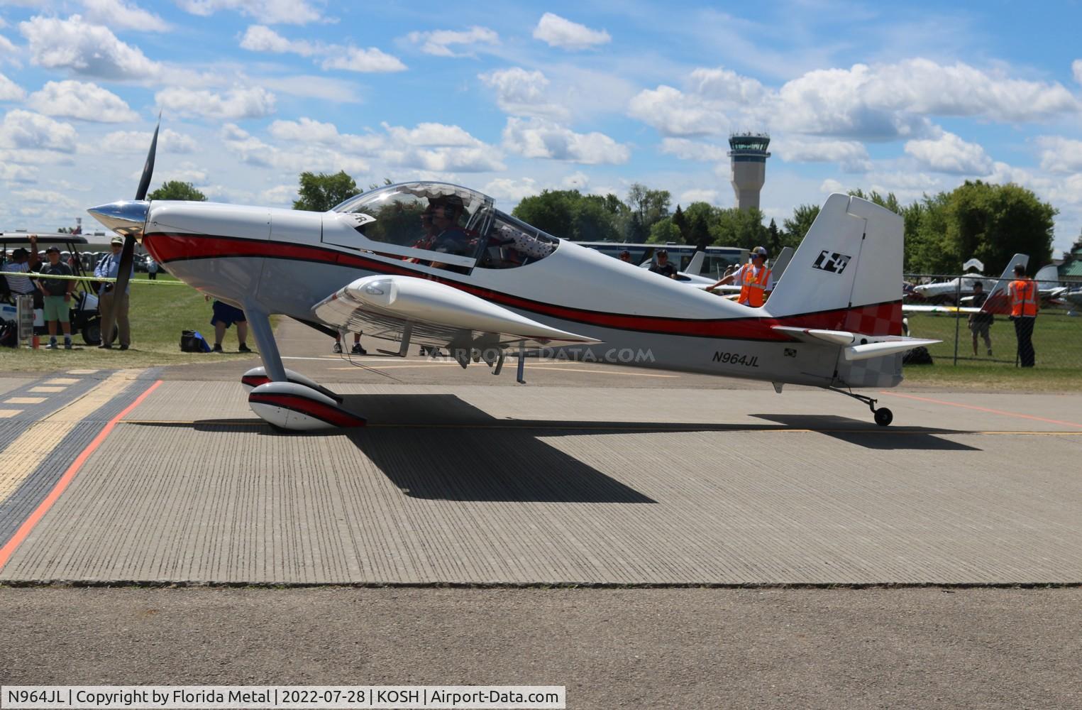 N964JL, 2018 Vans RV-14 C/N 140386, This is the first non RV-14A that I have seen - meaning it's the first tail dragger I have seen of this type.