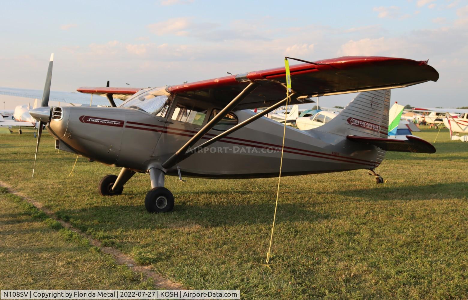N108SV, 1948 Stinson 108-3 Voyager C/N 108-4165, OSH 2022