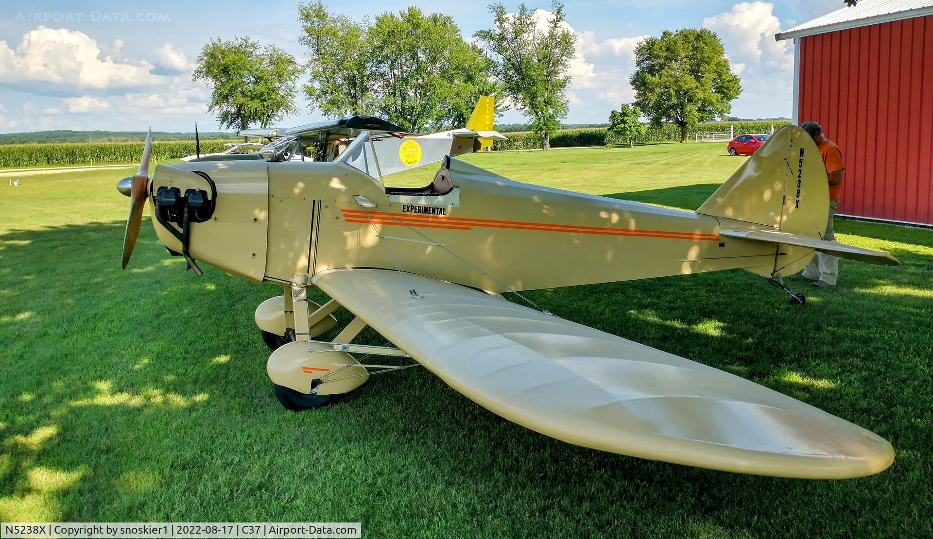 N5238X, 1993 Bowers Fly Baby 1A C/N 3812, At Brodhead social