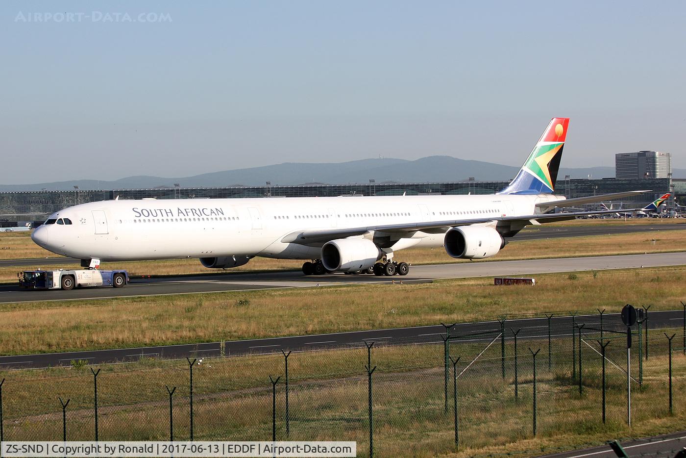 ZS-SND, 2003 Airbus A340-642 C/N 531, at fra