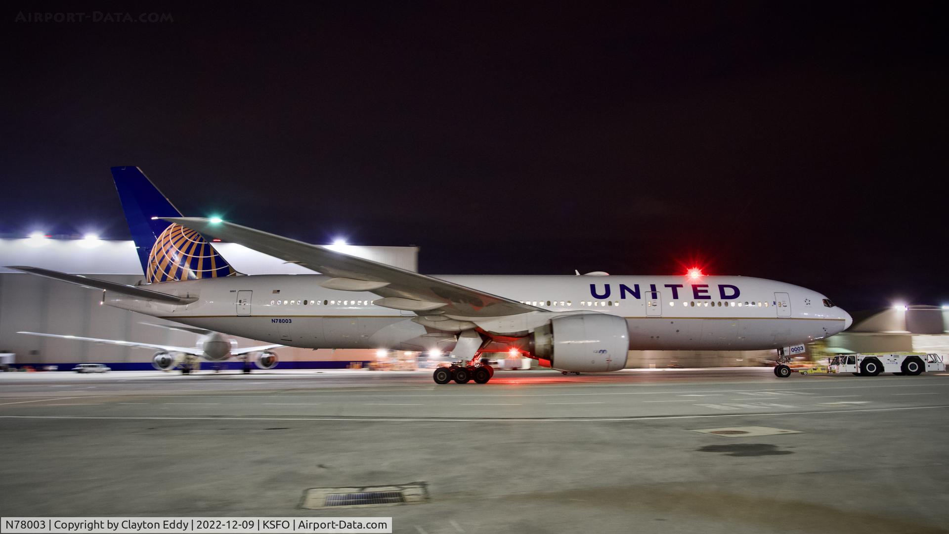 N78003, 1998 Boeing 777-224 C/N 27579, SFO 2022.