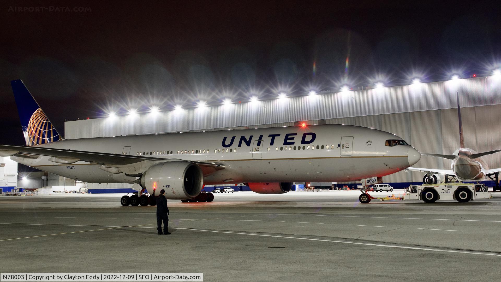 N78003, 1998 Boeing 777-224 C/N 27579, SFO 2022.
