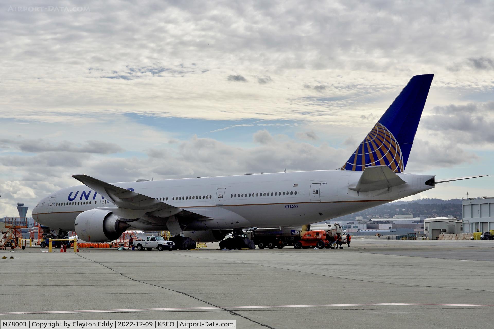 N78003, 1998 Boeing 777-224 C/N 27579, SFO 2022.
