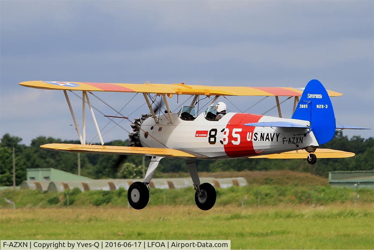 F-AZXN, 1942 Boeing A75N1 (PT-17) C/N 75-3885, Boeing A75N1 (PT-17), On display, Avord Air Base 702 (LFOA) Open day 2016