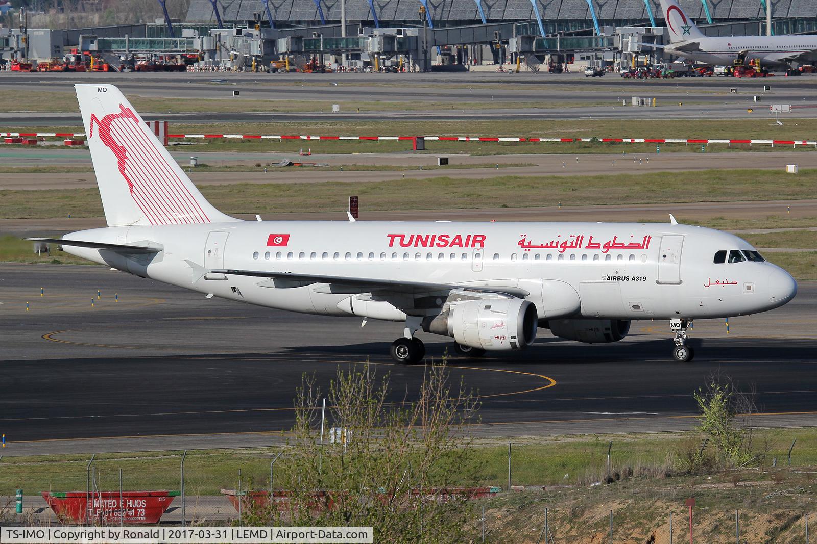 TS-IMO, 2001 Airbus A319-114 C/N 1479, at mad