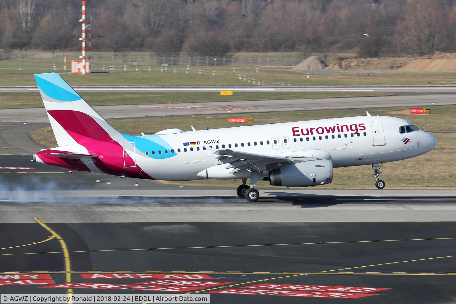 D-AGWZ, 2013 Airbus A319-132 C/N 5978, at dus