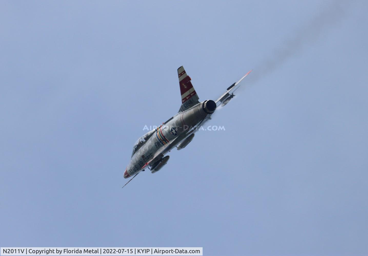 N2011V, 1958 North American F-100F Super Sabre C/N 243-224, Thunder Over Michigan 2022
