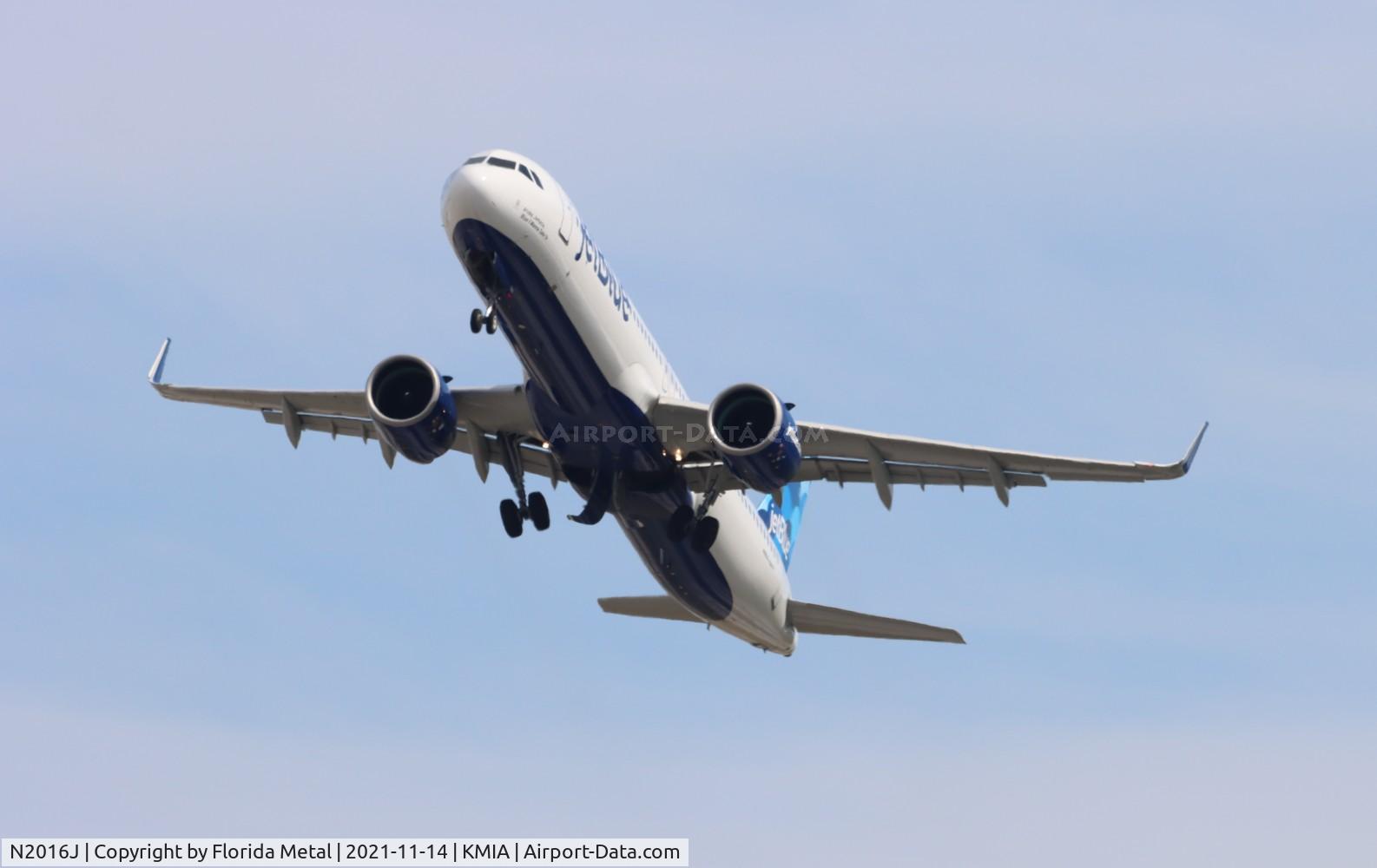 N2016J, 2019 Airbus A321-271NX C/N 8893, MIA 2021