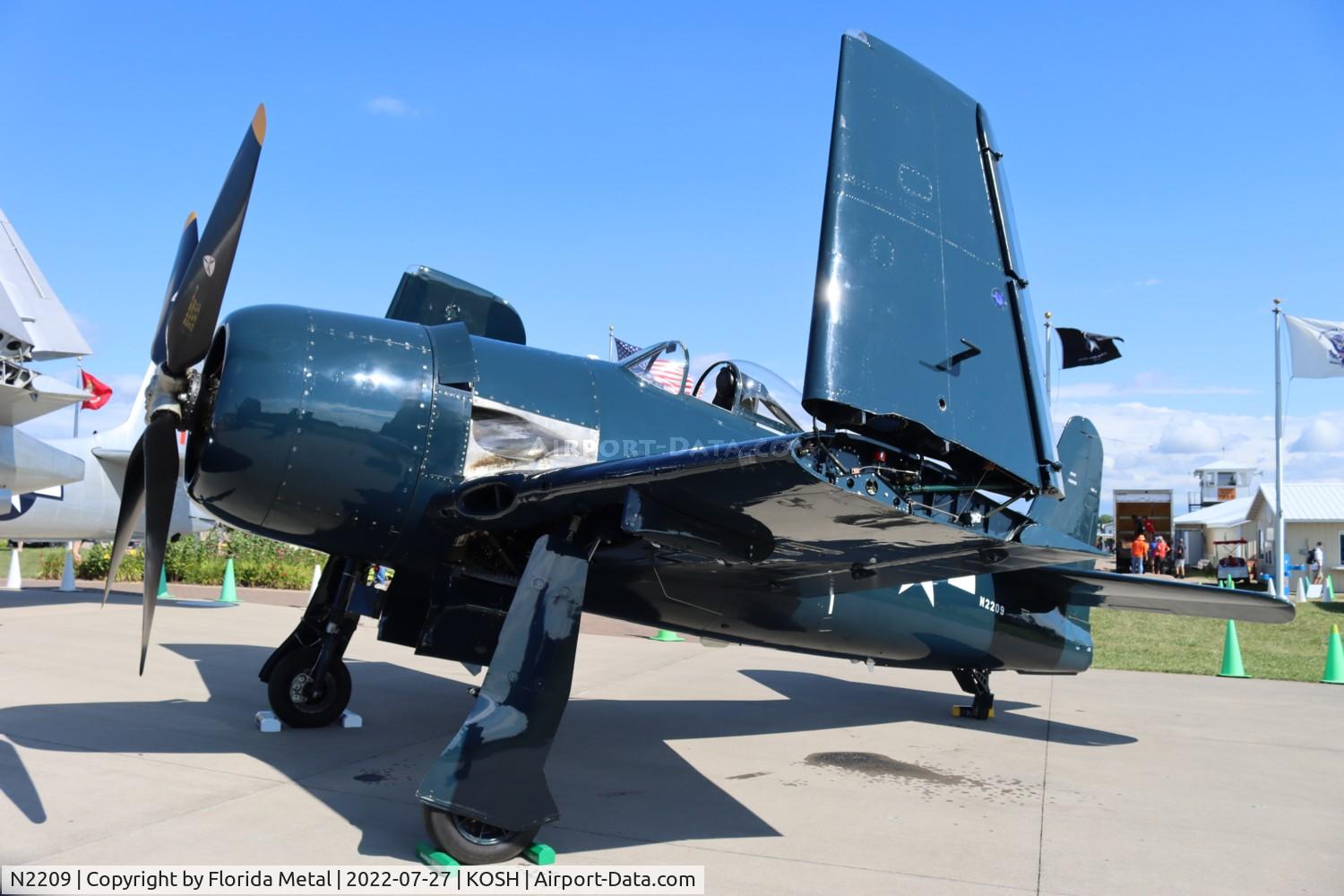 N2209, 1945 Grumman F8F-1B Bearcat C/N 122095, OSH 2022