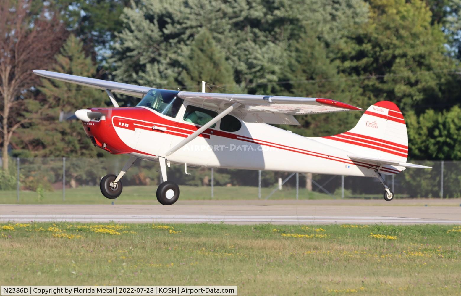 N2386D, 1952 Cessna 170B C/N 20538, OSH 2022