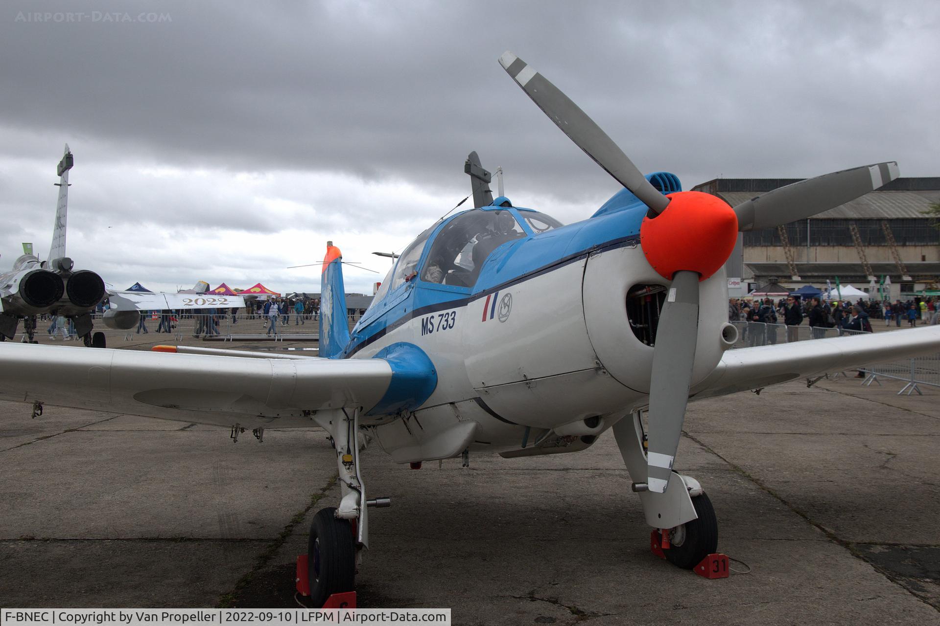 F-BNEC, 1958 Morane-Saulnier MS-733 Alcyon C/N 129, Morane-Saulnier MS-733 Alcyon of France's Flying Warbirds at Melun Villaroche airport, France, 2022