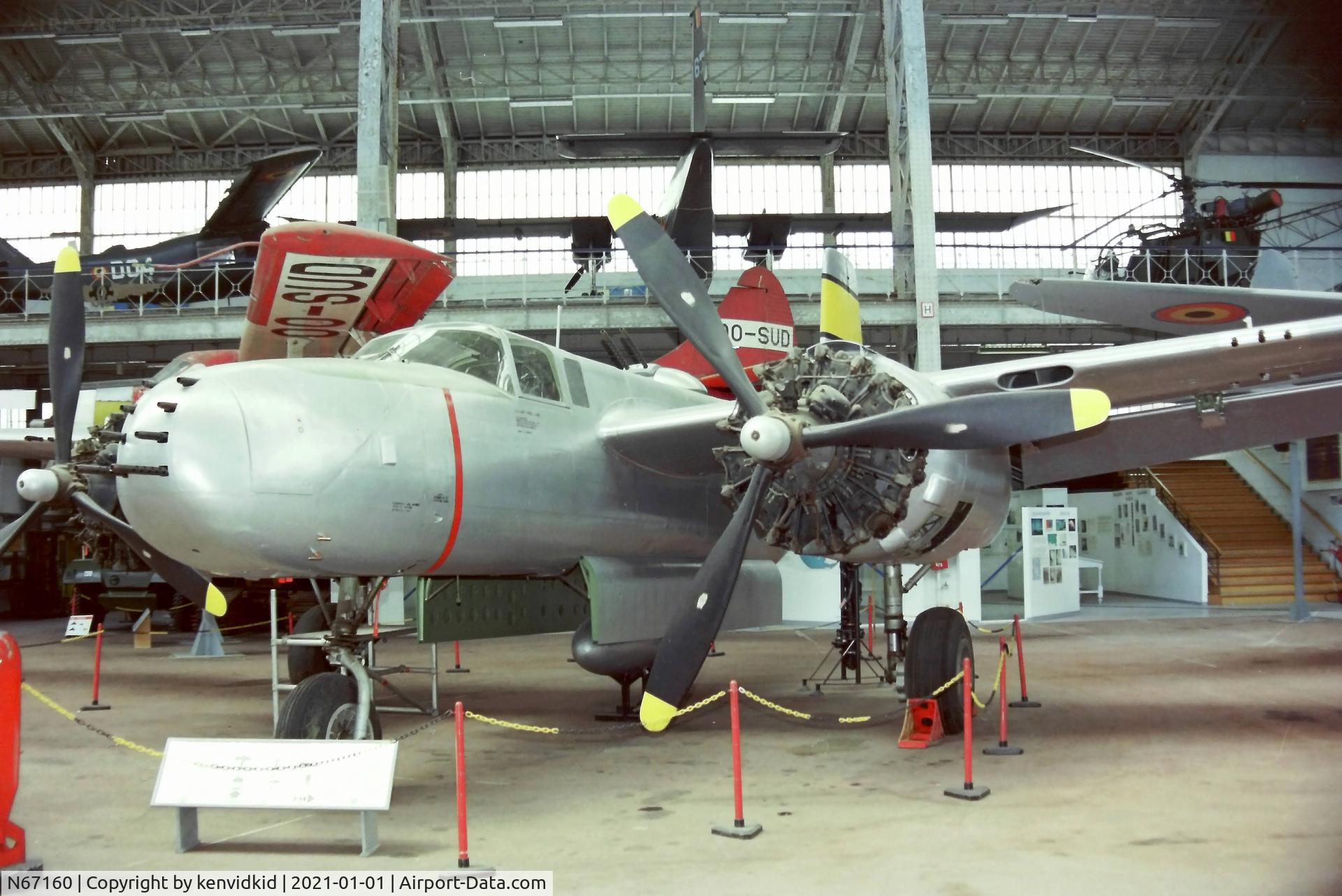 N67160, 1945 Douglas A-26B Invader Invader C/N 28044, At the Brussels Aviation Museum in 2000.