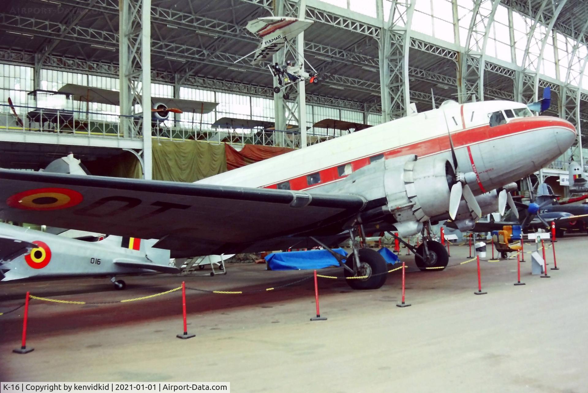 K-16, 1943 Douglas C-47B-1-DL Skytrain C/N 20823, At the Brussels Aviation Museum in 2000.
