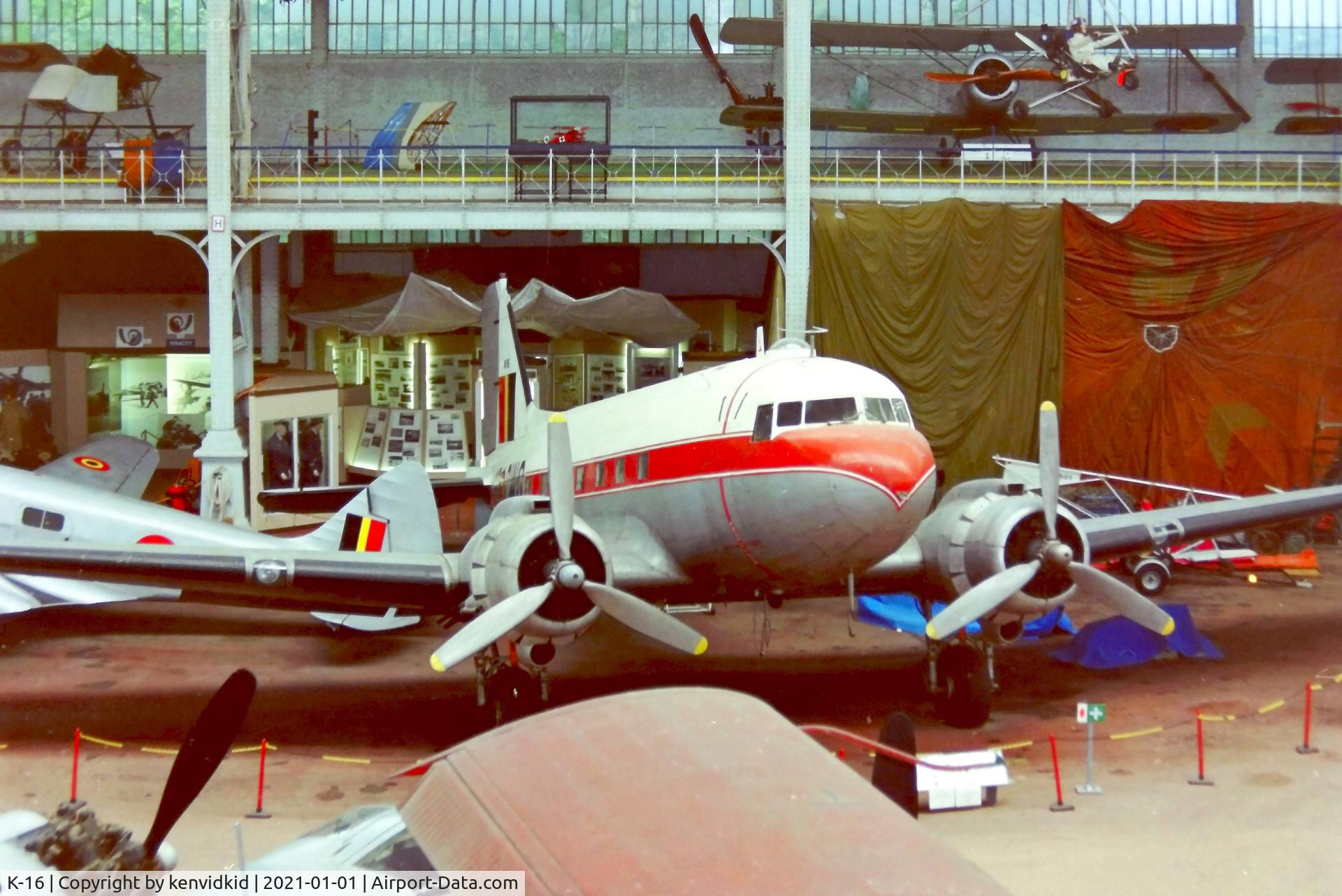 K-16, 1943 Douglas C-47B-1-DL Skytrain C/N 20823, At the Brussels Aviation Museum in 2000.