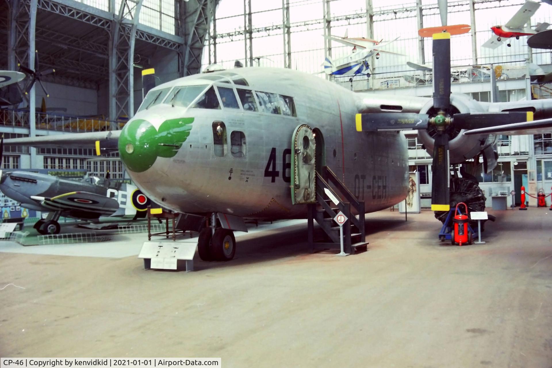 CP-46, 1953 Fairchild C-119G Flying Boxcar C/N 254, At the Brussels Aviation Museum in 2000.