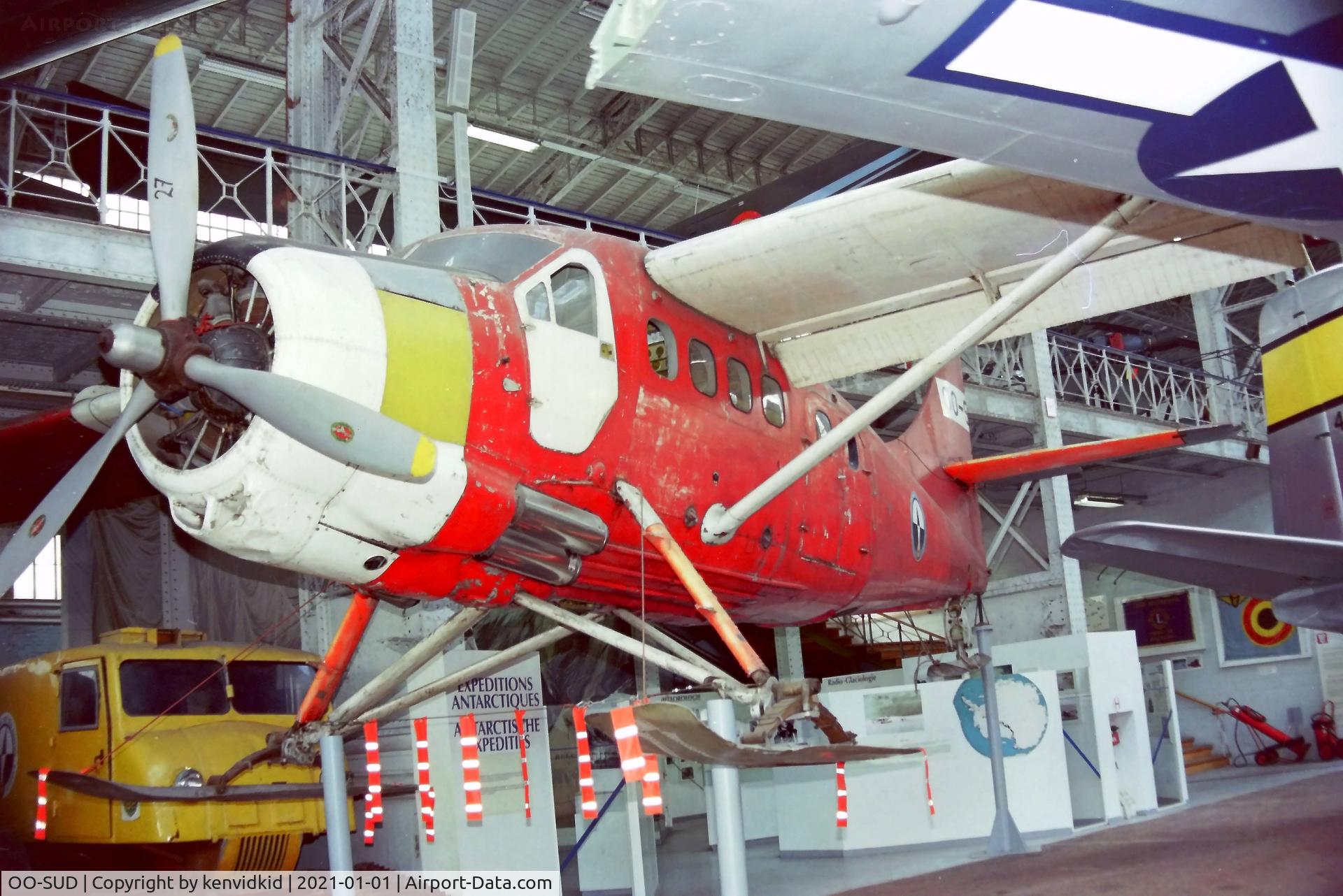 OO-SUD, De Havilland Canada DHC-3 Otter C/N 297, At the Brussels Aviation Museum in 2000.