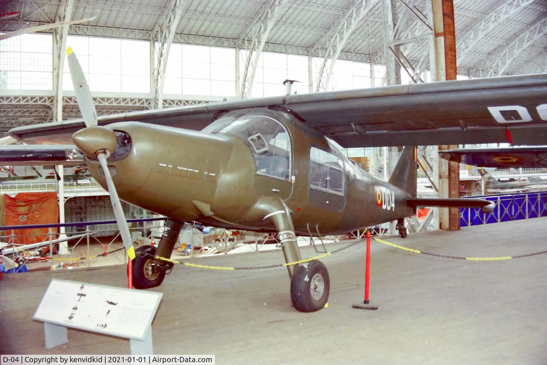 D-04, 1961 Dornier Do-27J-1 C/N 2101, At the Brussels Aviation Museum in 2000.
