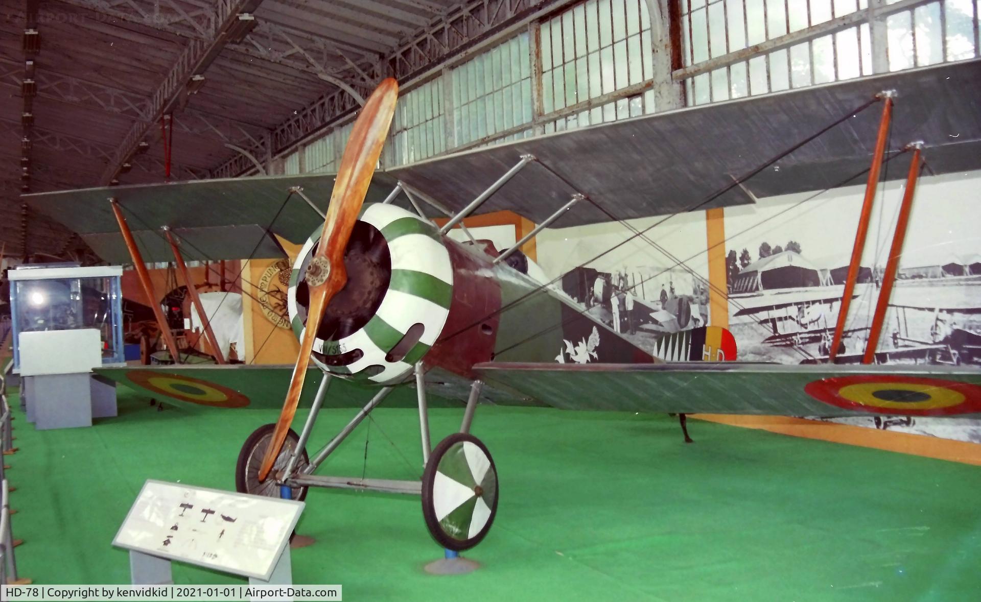 HD-78, Hanriot HD-1 C/N 5153, At the Brussels Aviation Museum in 2000.