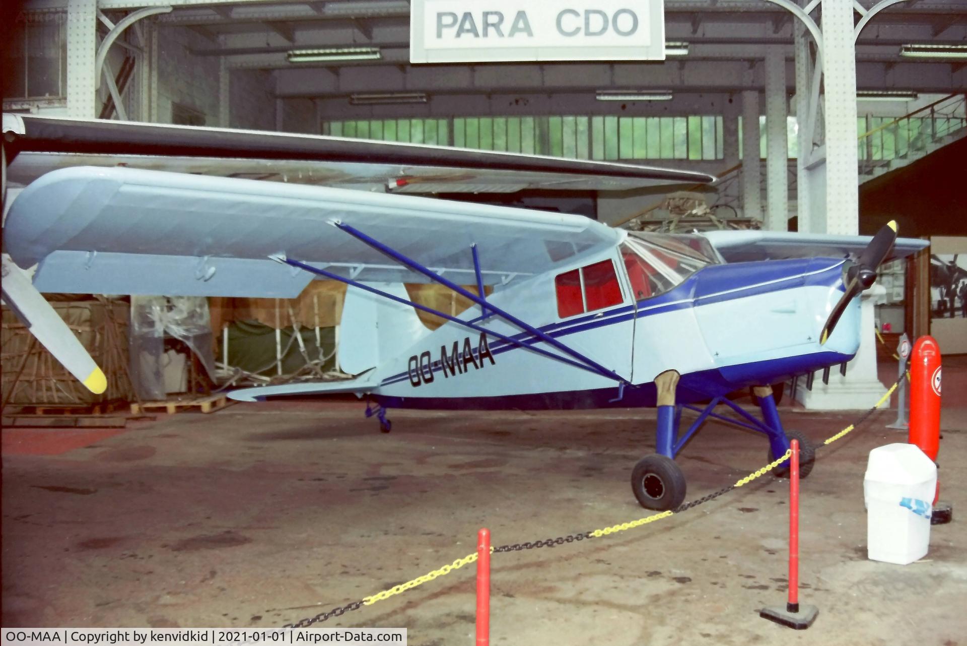 OO-MAA, 1946 SAI KZ III U-2 C/N 72, At the Brussels Aviation Museum in 2000.
