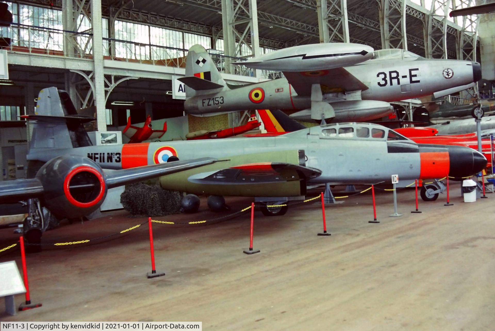 NF11-3, Gloster Meteor NF.11 C/N Not found NF11-3, At the Brussels Aviation Museum in 2000.