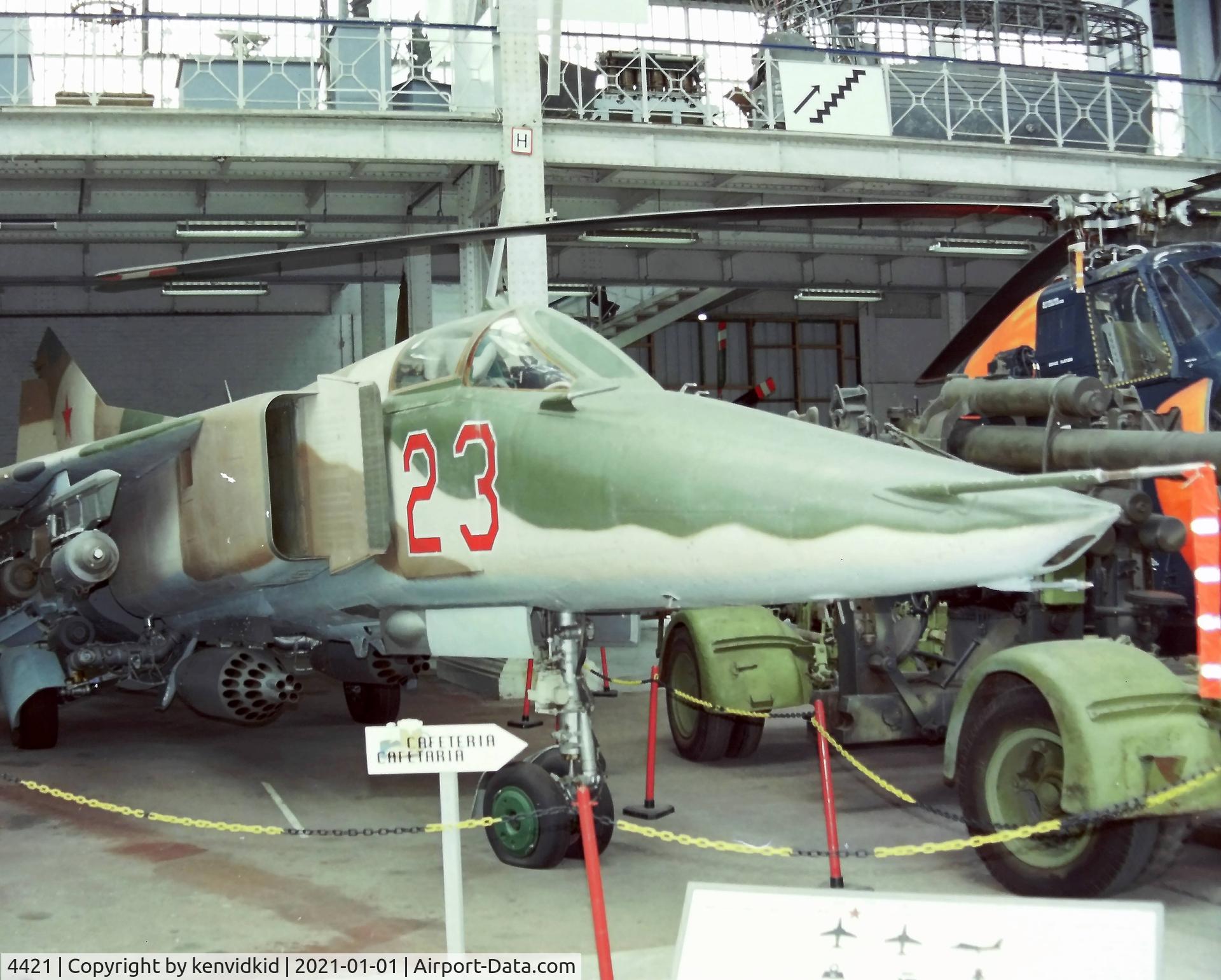 4421, Mikoyan-Gurevich MiG-21MF-75 C/N 96004421, At the Brussels Aviation Museum in 2000.