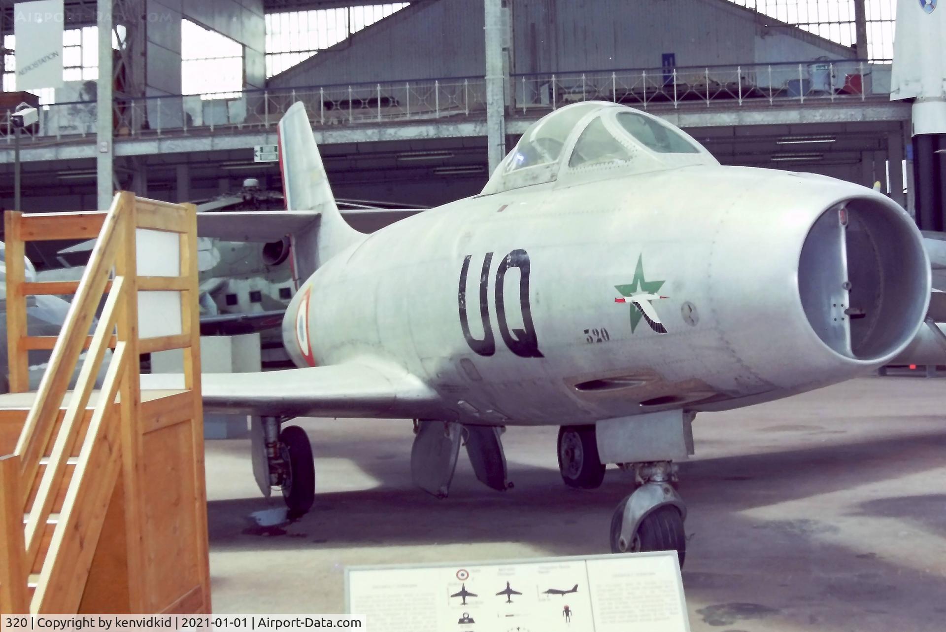 320, Dassault MD-450 Ouragan C/N 320, At the Brussels Aviation Museum in 2000.